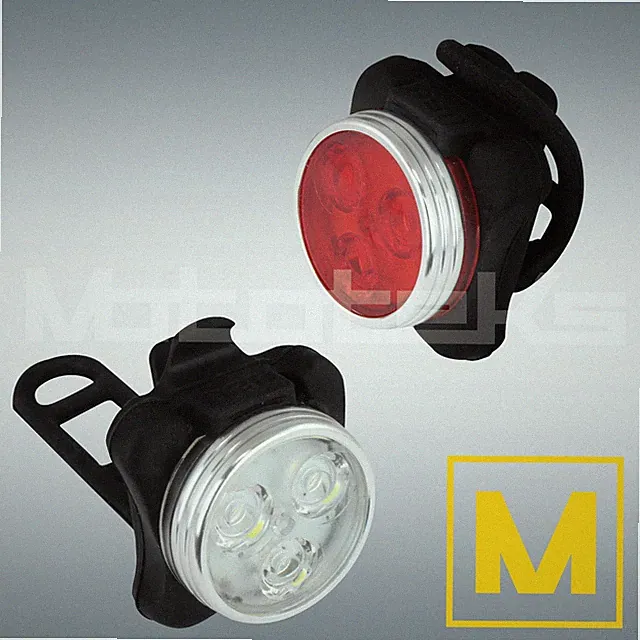2 Set USB Rechargeable LED Light for Bicycle Front & Rear Cycling Lamp