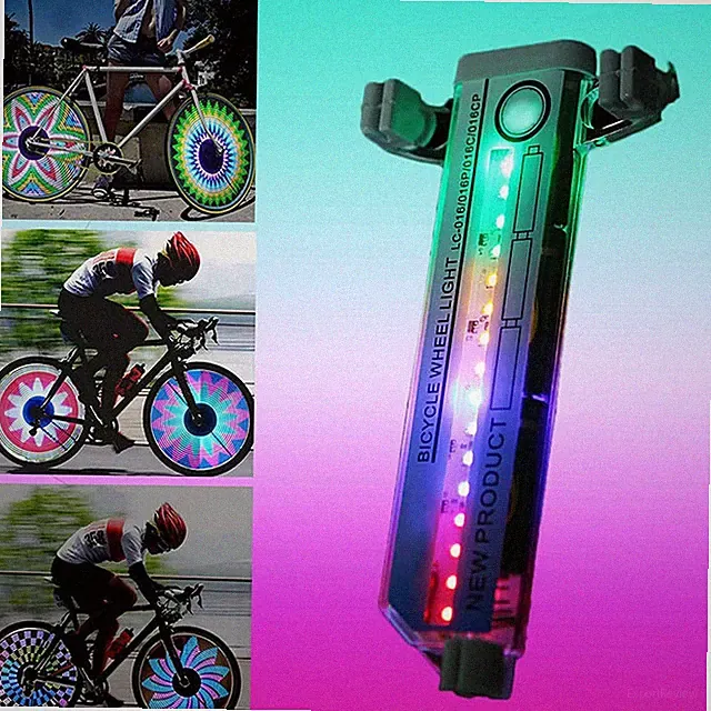 32 LED Flashing Colorful Bicycle Cycling Wheel Spoke Signal Light For Bike Tool