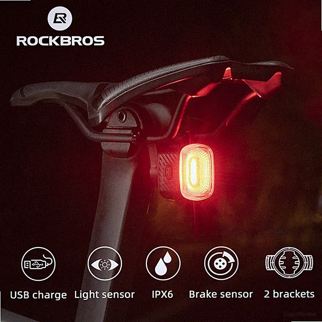 ROCKBROS Bike Smart Taillight Auto Brake Sensing Rear Light Waterproof LED US