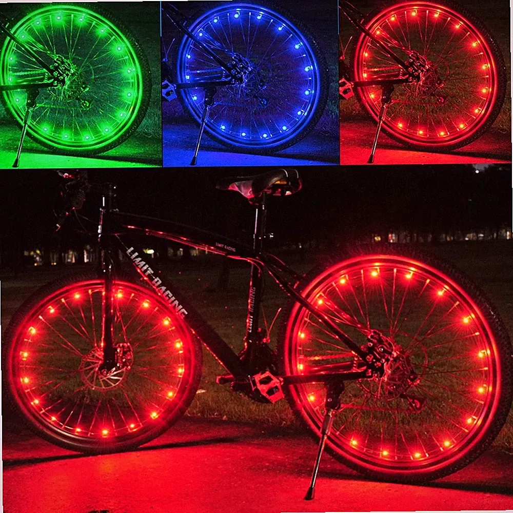 USB Rechargeable Bright LED Bicycle Bike Wheel Light Strip Decoration Waterproof